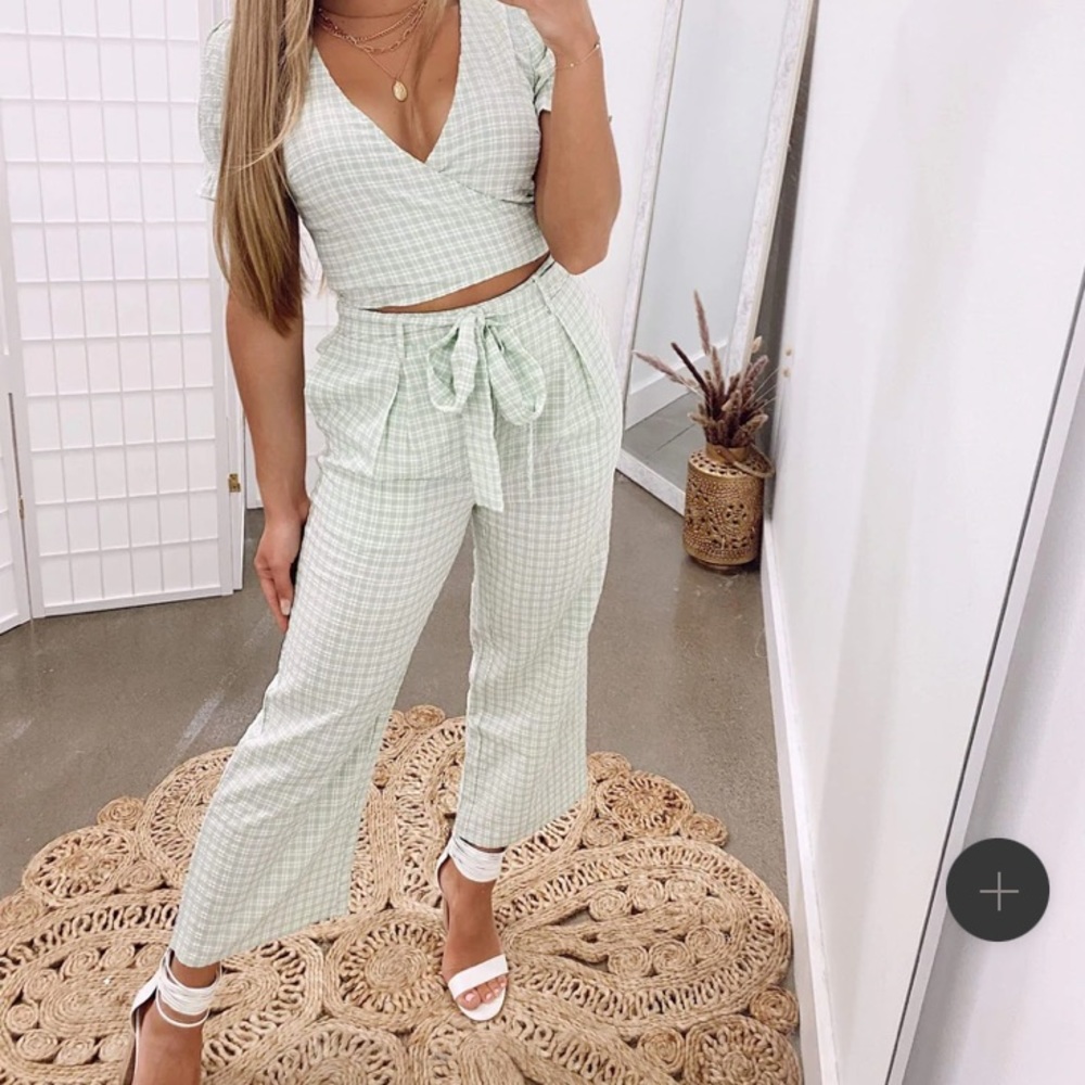 Sage Pixie Front Tie Pants